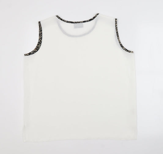 Womens UK Size 16 EYE CATCH White Basic Blouse