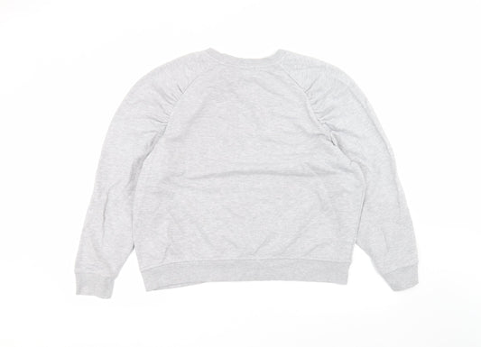 Primark Womens Grey Round Neck Cotton Pullover Jumper Size L