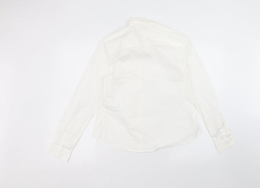 Womens UK Size 12 ASOS White Basic Button-Up
