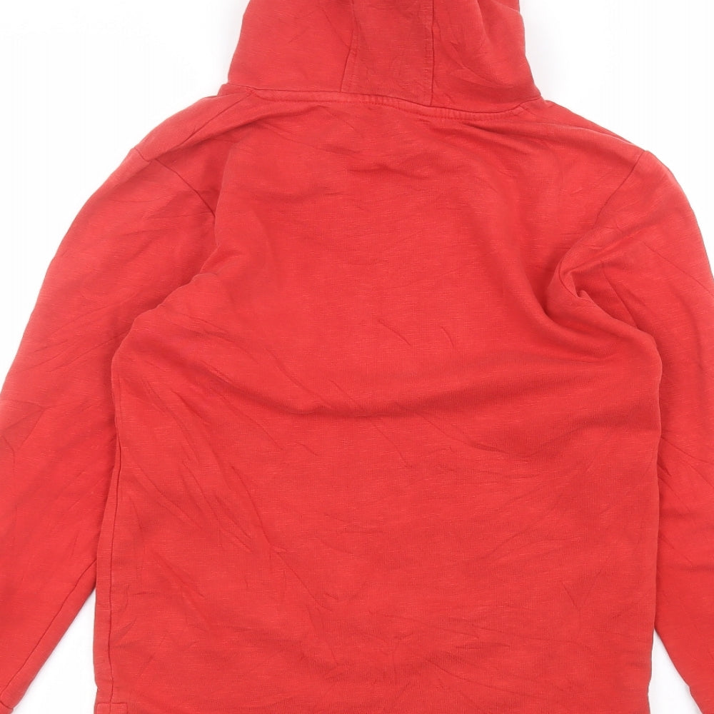 George Girls Red Cotton Pullover Hoodie Size 12-13 Years
