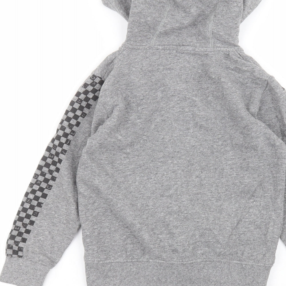 NEXT Girls Grey Cotton Pullover Hoodie Size 8 Years