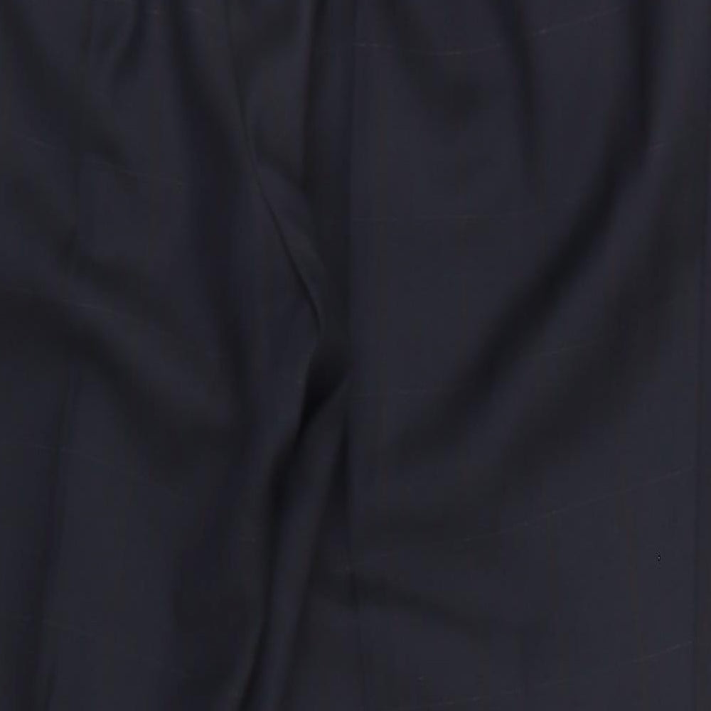 Armando Mens Blue Plaid Acetate Trousers L26 in Regular