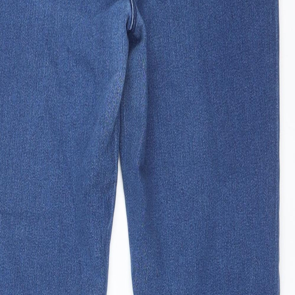 Brand and care label for M&Co women’s blue cotton jegging jeans, size UK 10, 29-inch leg regular