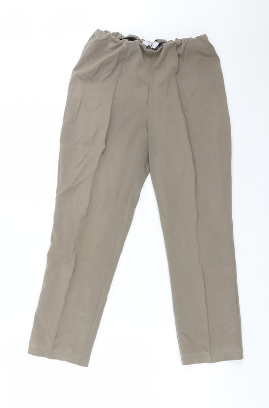 Womens UK Size 10 Classic Regular Fit Brown Trousers