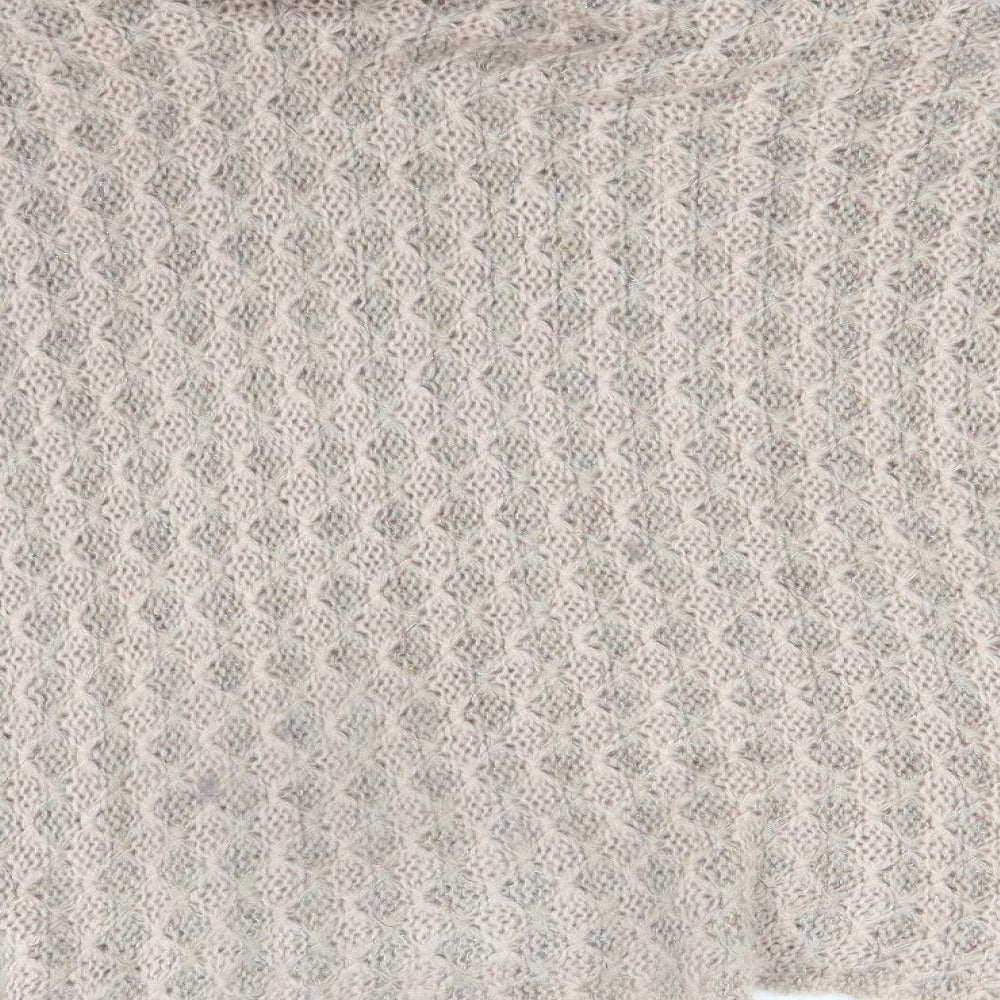 F&F Womens Beige Argyle/Diamond Jacket Poncho Size M