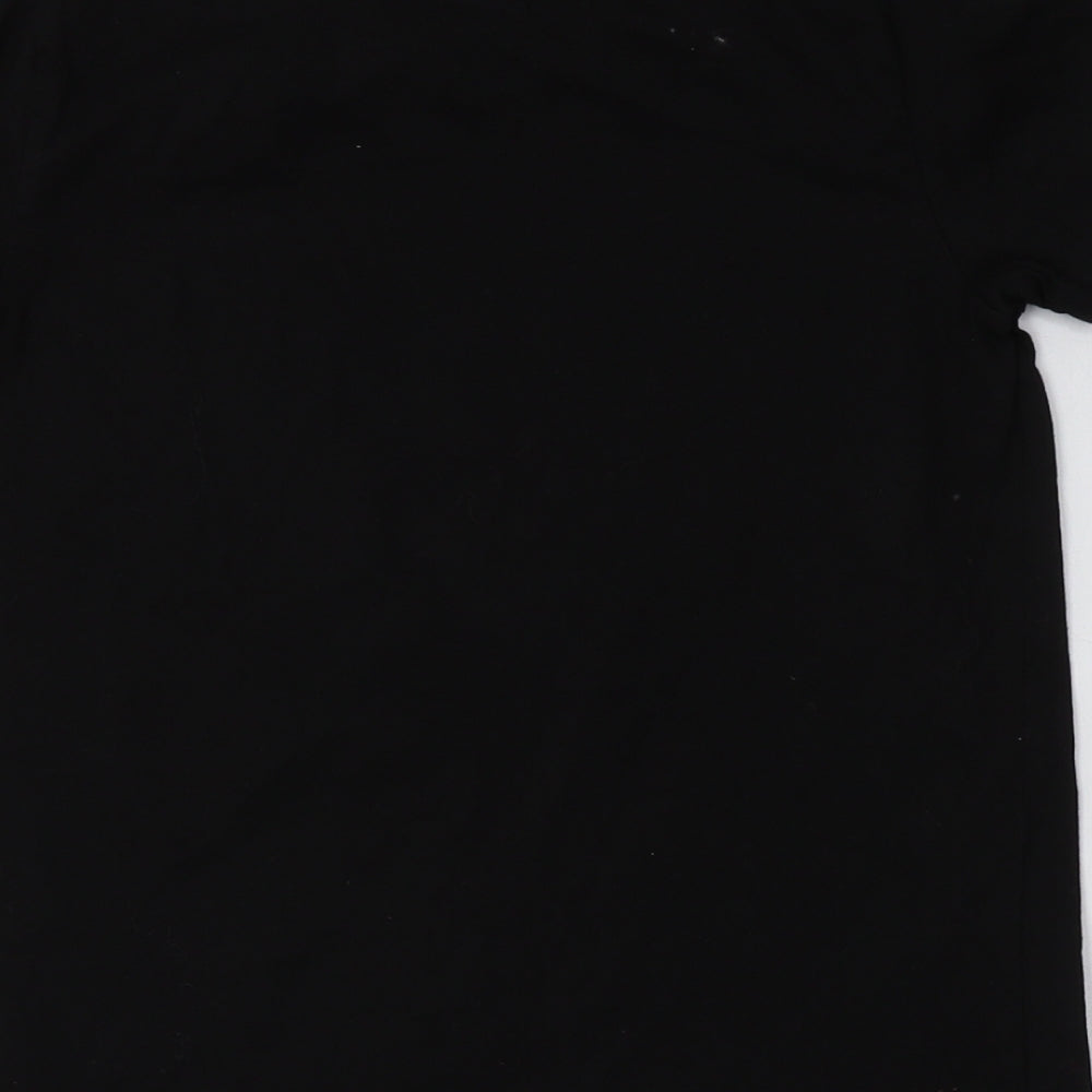 Primark Boys Black Cotton Basic T-Shirt Size 8-9 Years Crew Neck - Harlem