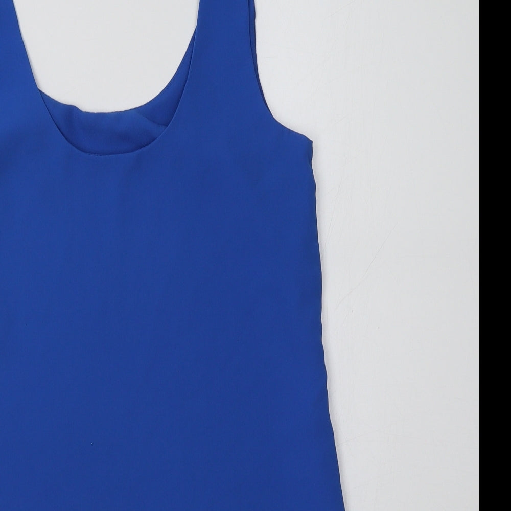 Womens UK Size 8 Oasis Blue Basic Tank