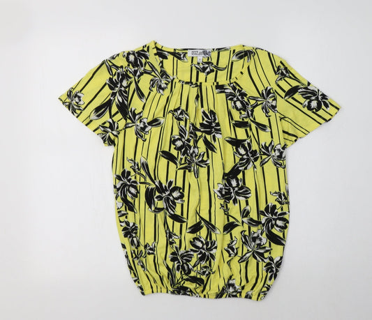 Womens UK Size 10 Debenhams Yellow Basic Blouse