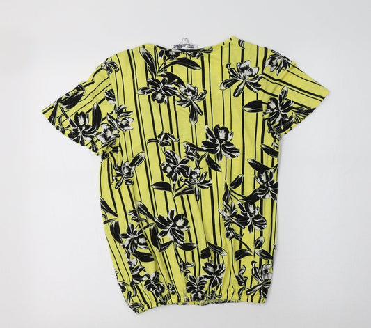 Womens UK Size 10 Debenhams Yellow Basic Blouse