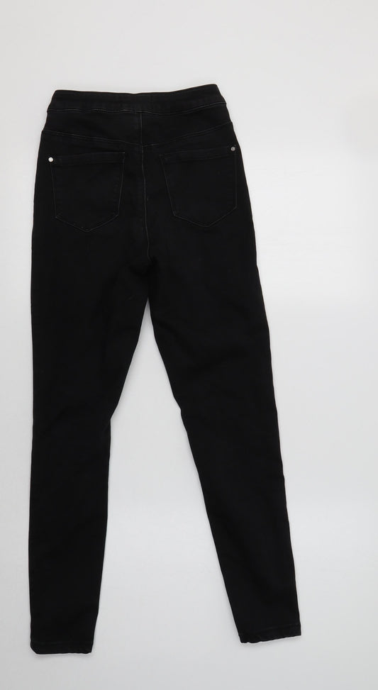 Missguided Womens Black Cotton Skinny Jeans Size 8 L26 in Regular