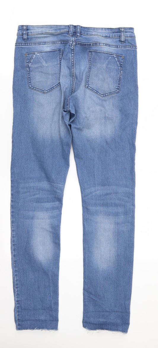 Denim Co Womens Blue Cotton Skinny Jeans Size 10 L30 in Regular