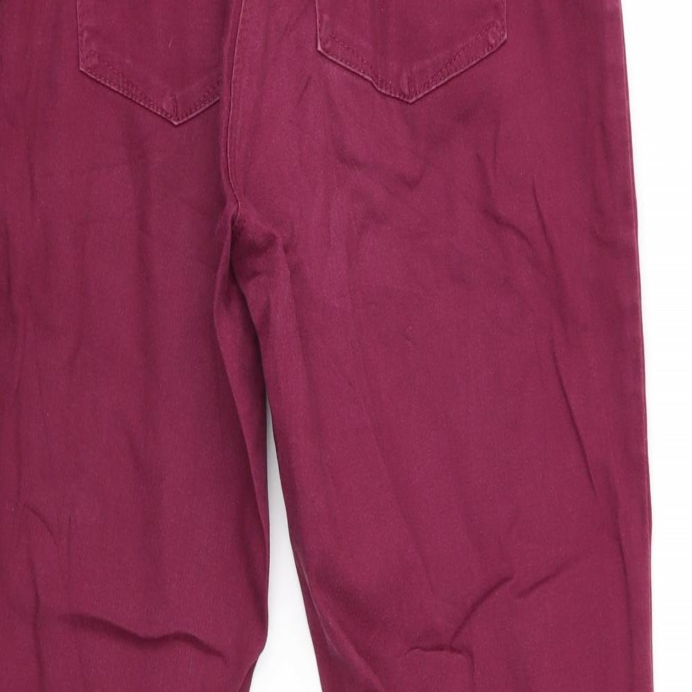 Womens UK Size Preworn Straight Red Jeans