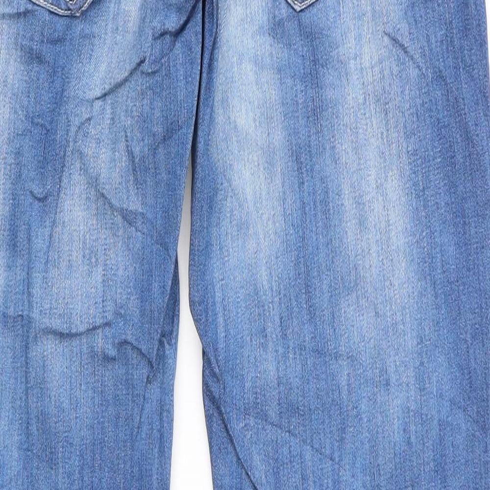 My Feminine Denim Womens Blue Straight Jeans Size 6 L31 in Regular - Deep Waistband