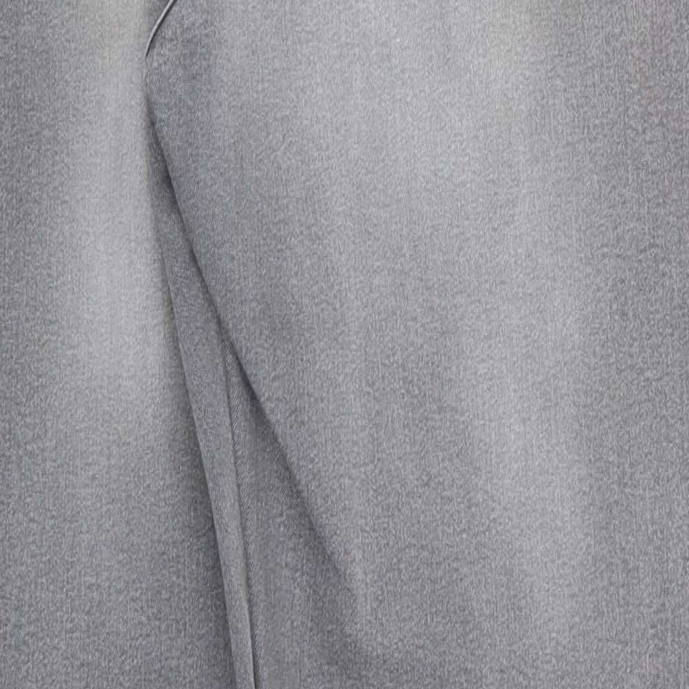 Monsoon Womens Grey Floral Cotton Straight Jeans Size 12 L27 in Regular - Embroidered back pockets