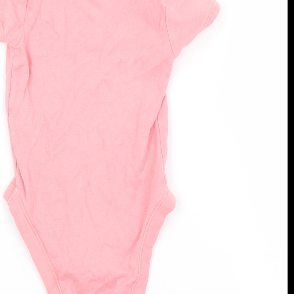 George Baby Pink Cotton Babygrow One-Piece Size 6-9 Months