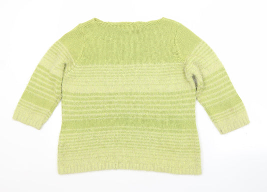 Womens UK Size M Per Una Green Pullover Jumper
