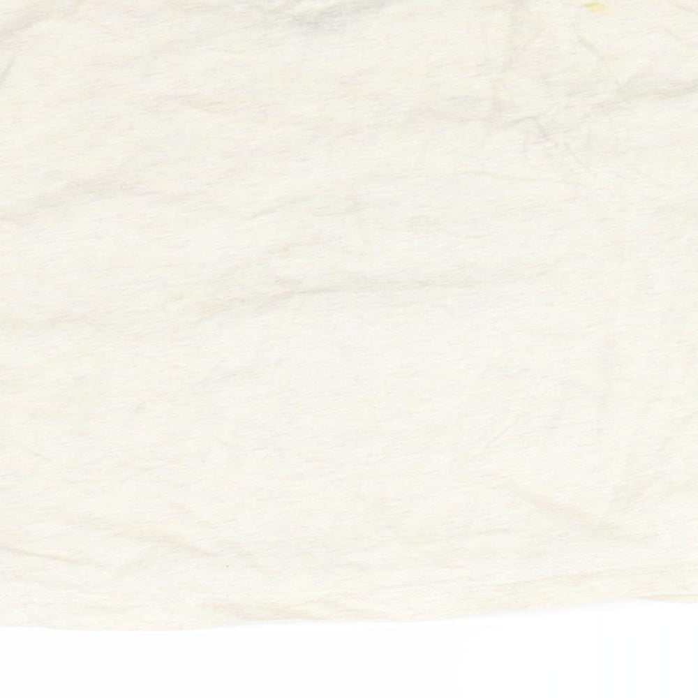 F&F Girls Beige Cotton Basic T-Shirt Size 6-7 Years Round Neck - FOLLOW YOUR HEART