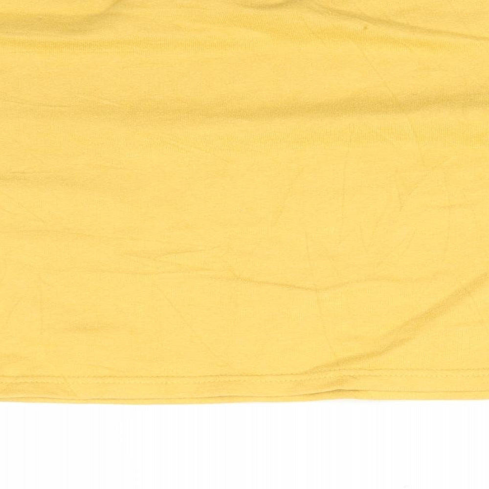 New Look Girls Yellow Cotton Pullover Sweatshirt Size 12-13 Years