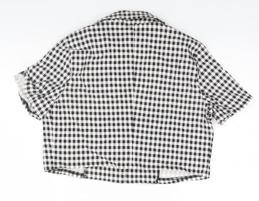 Primark Womens White Check Jacket Size 10