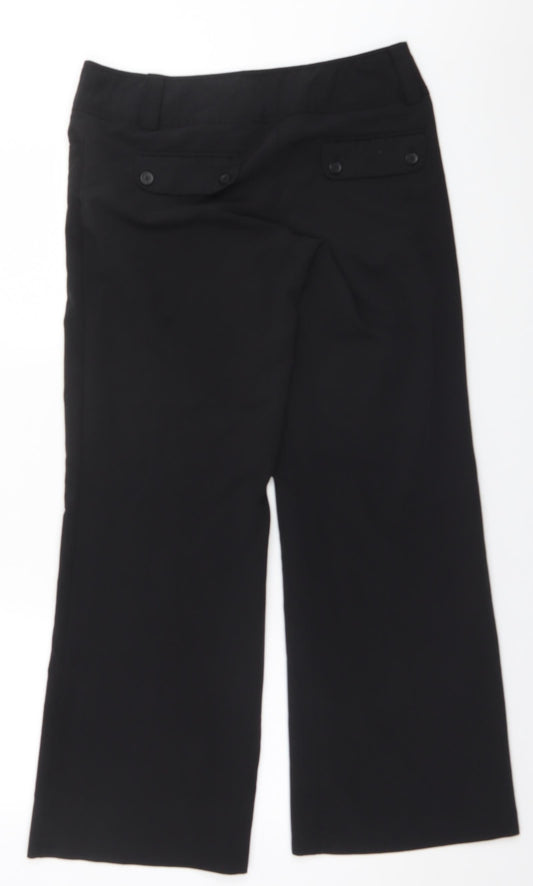 Womens UK Size 12 New Look Regular Fit Black Trousers