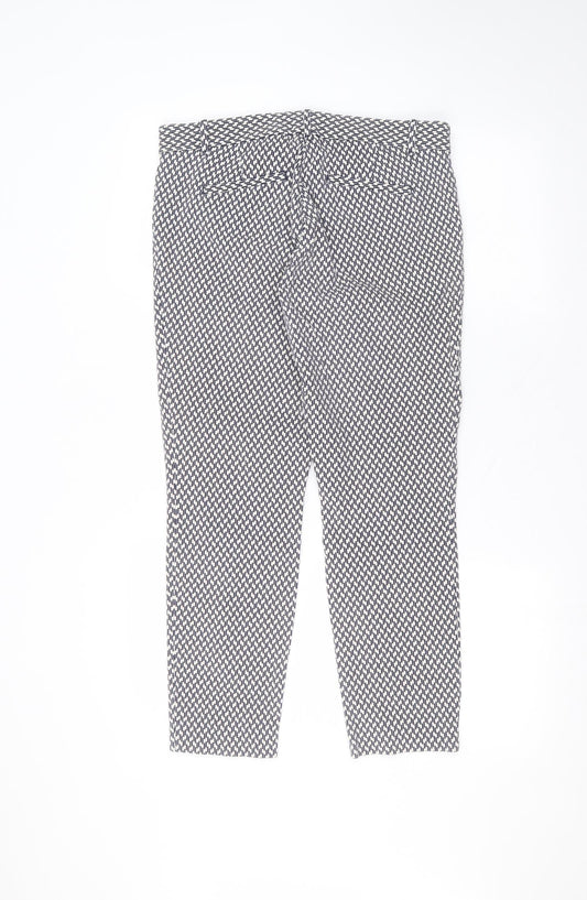 Womens UK Size 10 Gap Regular Fit White Trousers