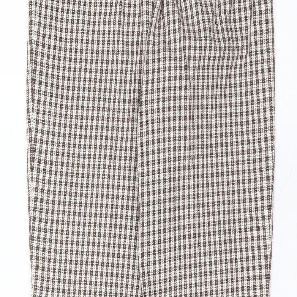 GOLFINO Womens White Polyester Trousers Size 12 L27 in Regular