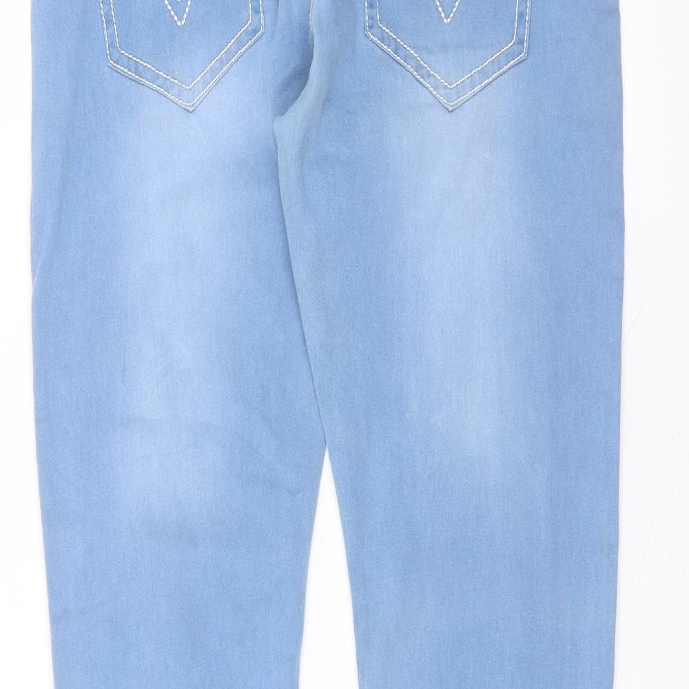 Womens UK Size XL Preworn Regular Fit Skinny Blue Jeans
