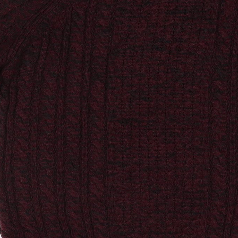 Matalan Mens Purple Round Neck Acrylic Pullover Jumper Size M