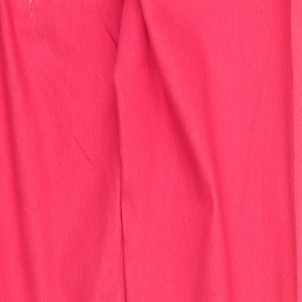 YFL Reserved Womens Orange Cotton Chino Trousers Size 10 L30 in Regular - Faded Orange Red