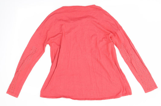 Womens UK Size 10 NEXT Pink Basic Blouse