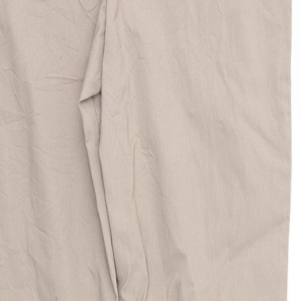 Womens UK Size 14 For Women Regular Fit Dress Pants Brown Trousers