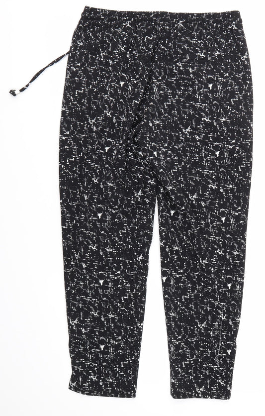 Womens UK Size 8 H&M Regular Fit Dress Pants Black Trousers