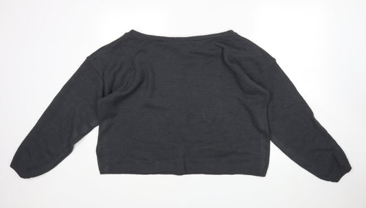 Womens UK Size 14 In the Style Grey Pullover Jumper