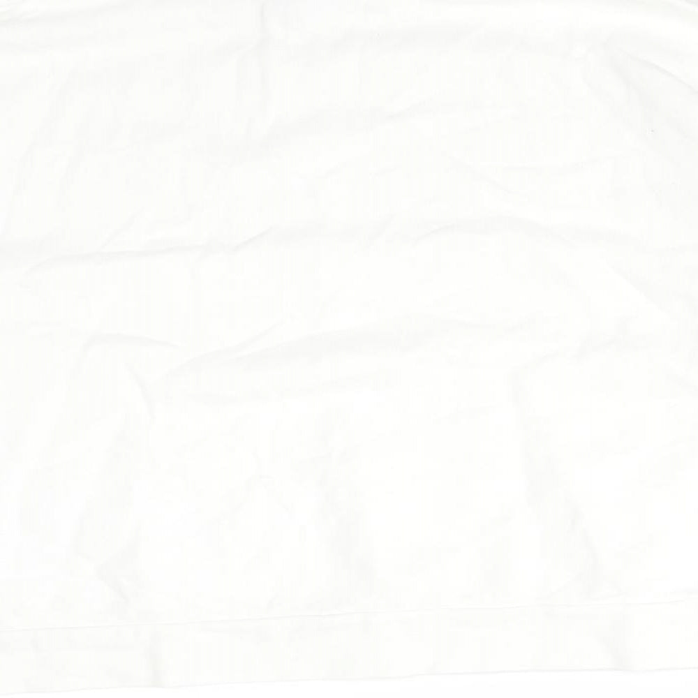 Dorothy Perkins Womens White Cotton Pullover Sweatshirt Size 14
