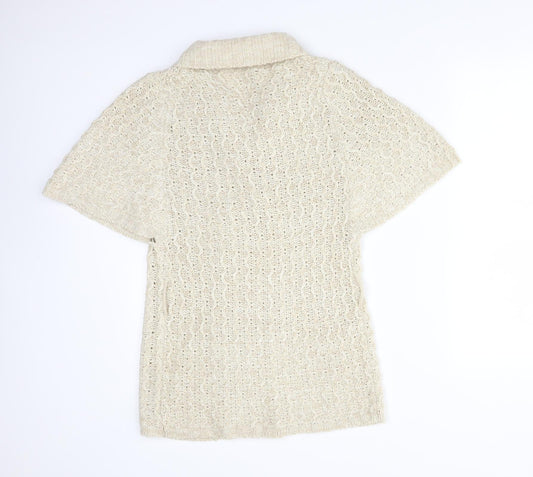 Womens UK Size 12 EVIE Beige Cardigan Jumper