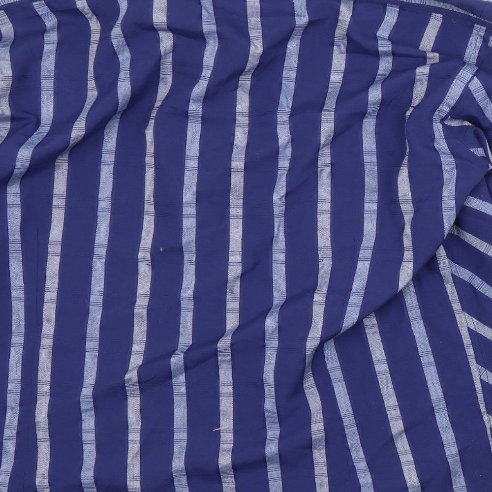 Mens UK Size L MATINEE Blue Button-Up Long Sleeve Casual Shirt