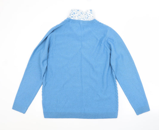 Womens UK Size 14 ISLE Blue Jumper