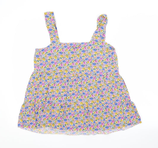 Papaya Womens Multicoloured Fair Isle Viscose Basic Blouse Size 10 Square Neck