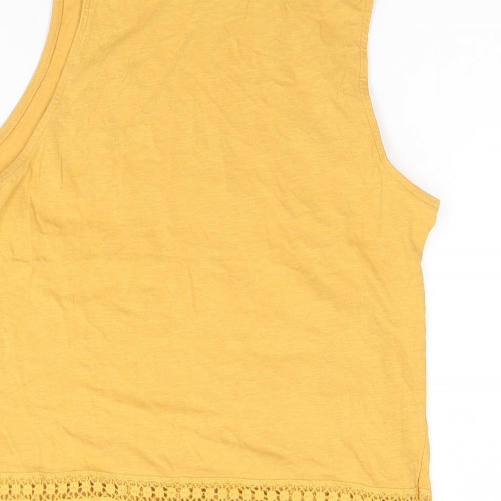 Womens UK Size 10 New Look Orange Basic Tank