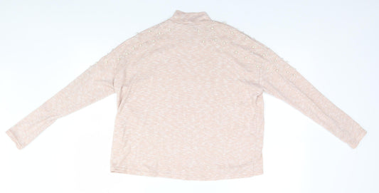 Womens UK Size S Divided Beige Pullover Jumper