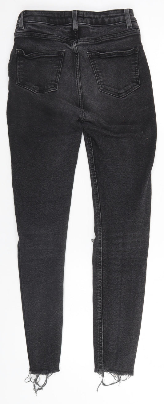 New Look Womens Grey Cotton Skinny Jeans Size 8 L26 in Regular