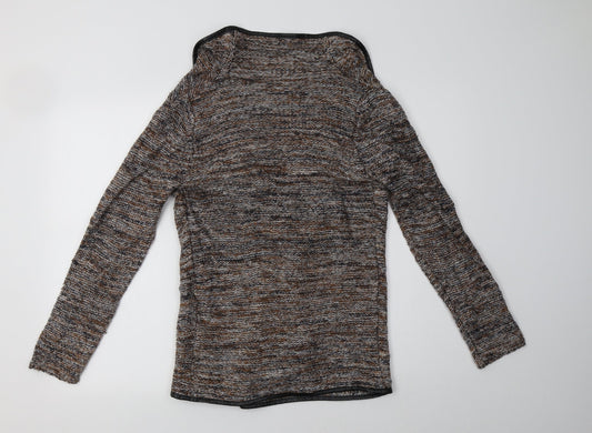 Womens UK Size 8 Peacocs Brown Cardigan Jumper