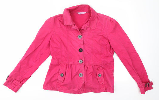 Additional front view of Epilogue women’s pink jacket, size UK 12