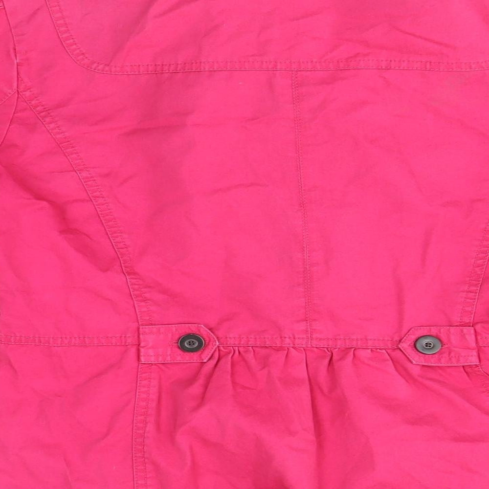 Brand and care label for Epilogue women’s pink jacket, size UK 12