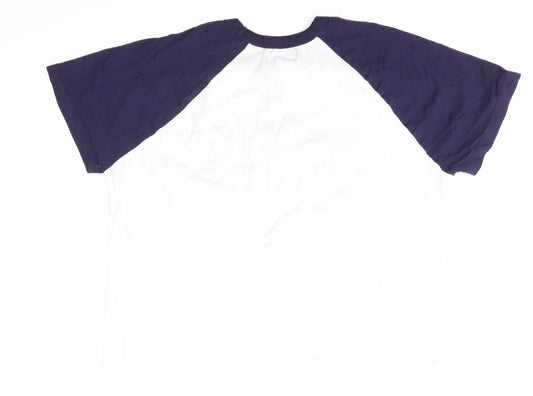 Bershka Womens Multicoloured 100% Cotton Basic T-Shirt Size S Round Neck