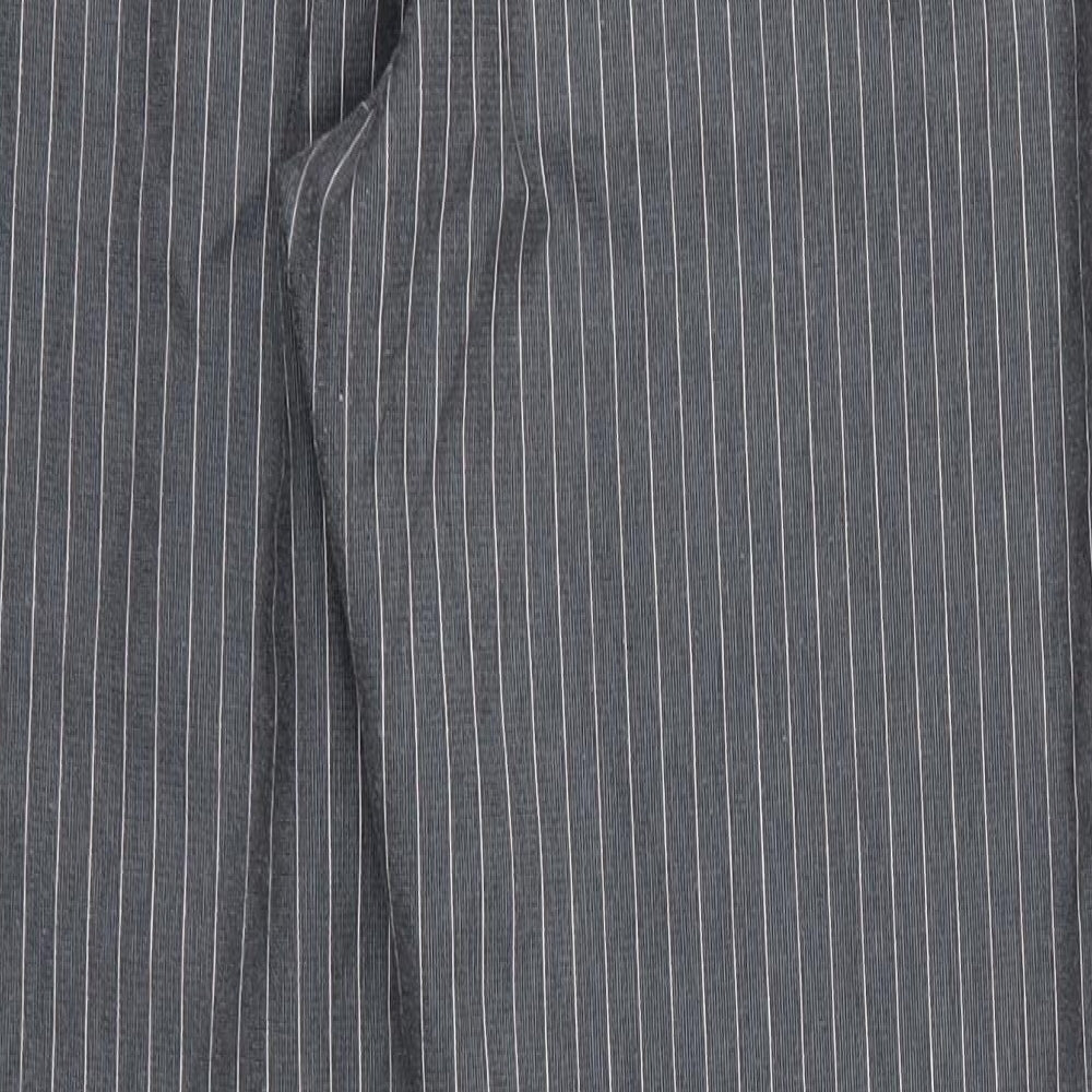 TU Womens Grey Polyester Dress Pants Trousers Size 12 L28 in Regular