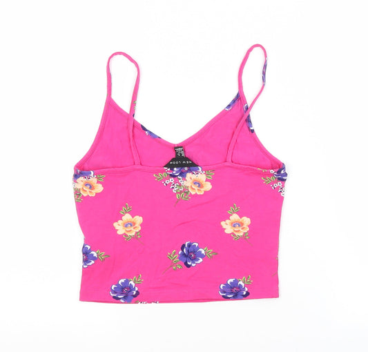 Womens UK Size 6 New Look Pink Basic Tank