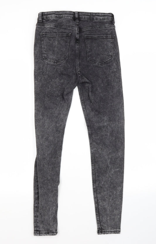 Primark Womens Grey Cotton Skinny Jeans Size 10 L27 in Regular