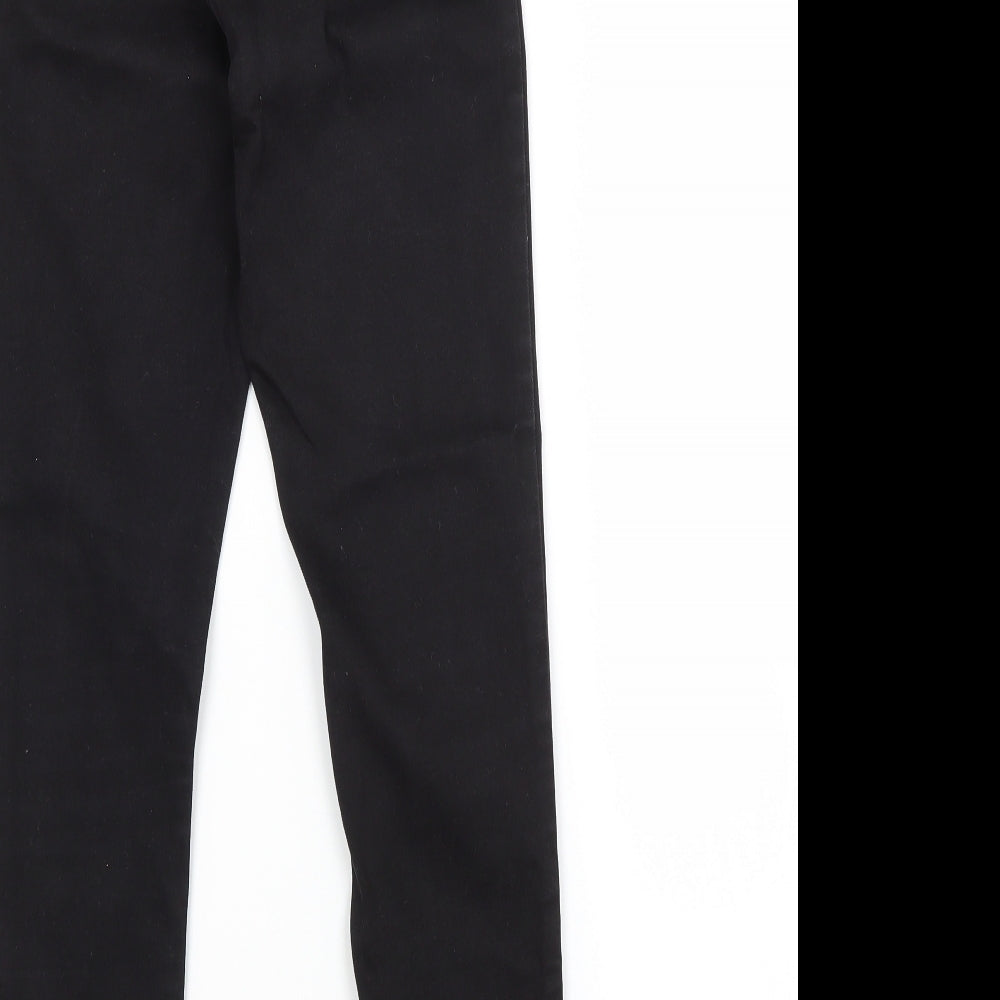 Brand and care label for Primark women’s black cotton skinny jeans, size UK 10, 27-inch leg regular