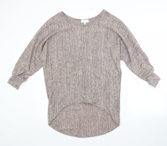 Womens UK Size 10 Apricot Pink Pullover Jumper